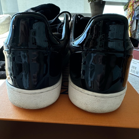 Louis Vuitton Monogram Canvas Patent Leather Front Row Sneakers - Size 38 - Picture 10 of 12